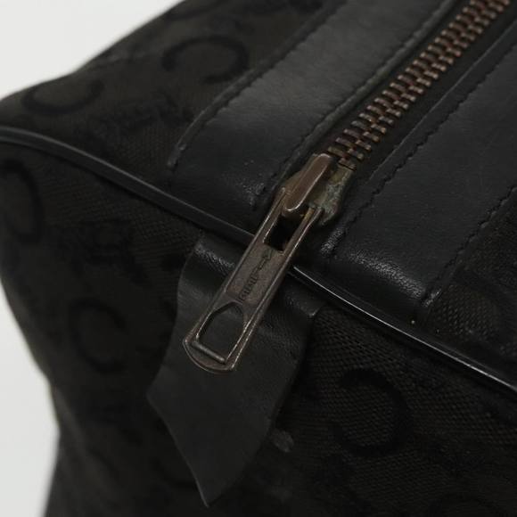 CELINE C Sulky Boston Bag Canvas Leather Black Silver Auth bs19762 - Picture 10 of 16